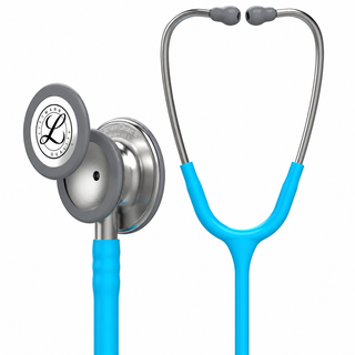 Stéthoscope Littmann Classic III – Turquoise – vue du pavillon et de la tubulure