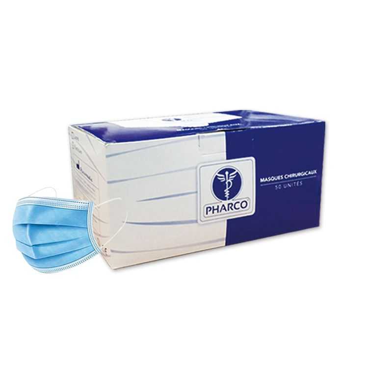 Pharco Masques Chirurgicaux Bleu Boîte de 50