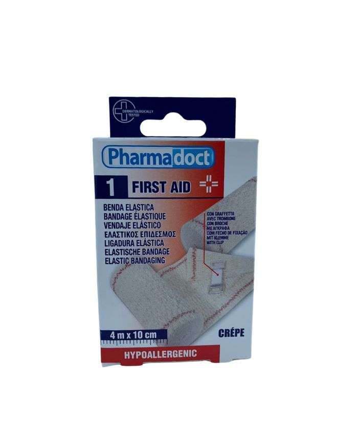 Megaplast First Aid Bande Élastique en Crêpe 4m x 10cm (lot de 2)
