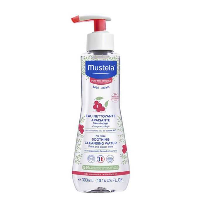 Mustela Eau Nettoyante Apaisante sans rinçage 300 ml pour peau très sensible de bébé