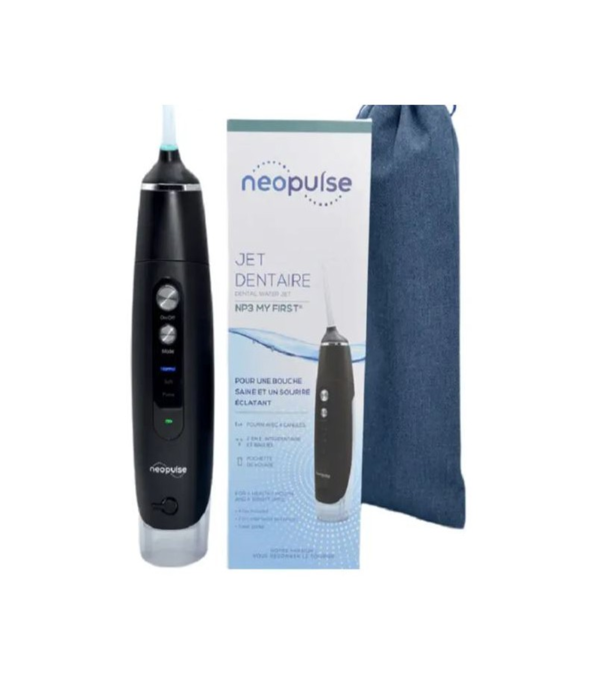 Jet dentaire sans fil NeoPulse NP3 My First noir avec accessoires