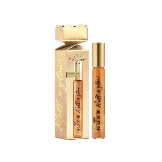NUXE Huile Prodigieuse Or Cracker Roll-On 8 ml avec étui doré
