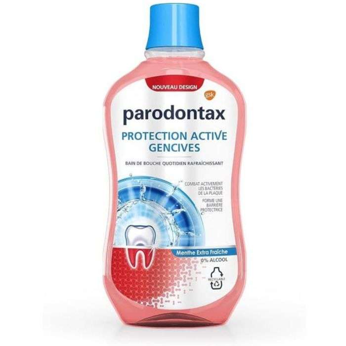 Parodontax bain de bouche quotidien rafraîchissant sans alcool 500 ml