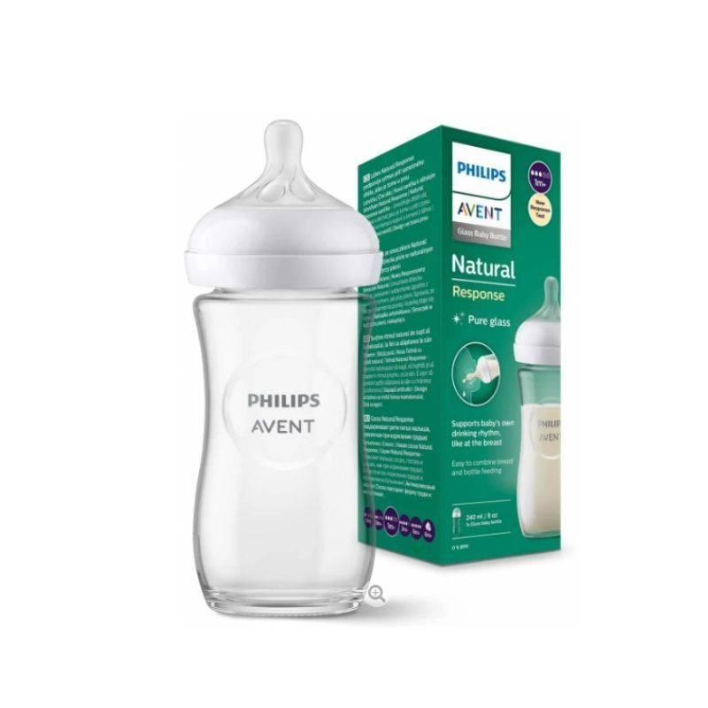 Philips Avent Natural Response biberon en verre 240 ml dès 1 mois