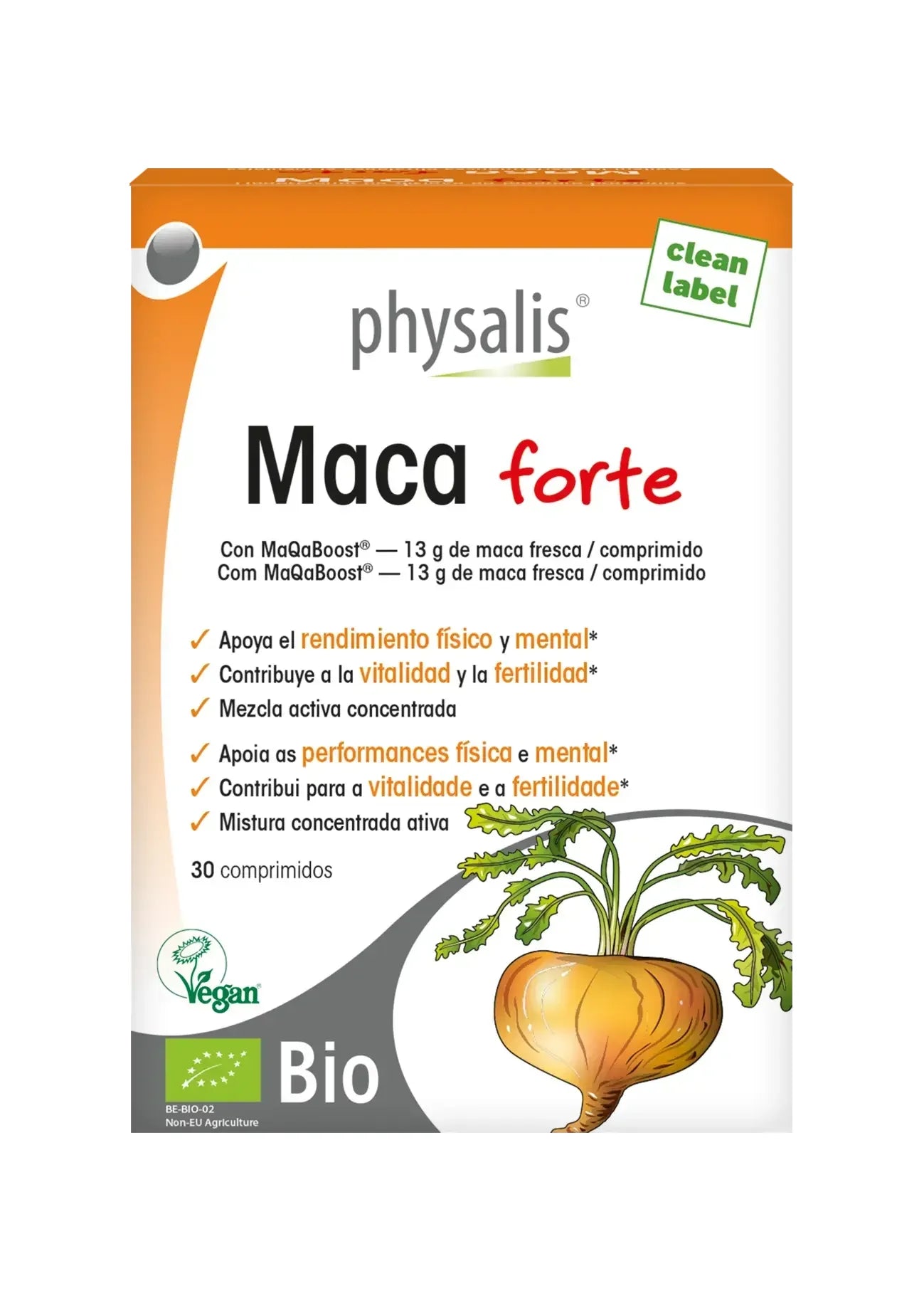Physalis Maca Forte Bio MaQaBoost – boîte de 30 comprimés