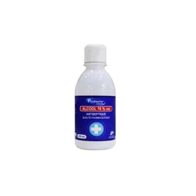 Prodisphar Alcool 70 % antiseptique qualité pharmaceutique flacon 250 ml