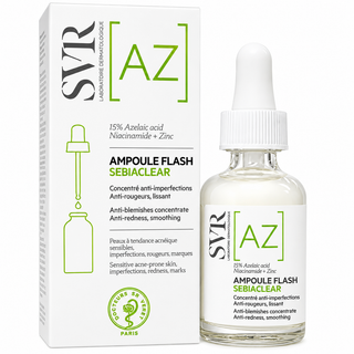 SVR Sebiaclear Ampoule Flash 30 ml — flacon pipette et boîte