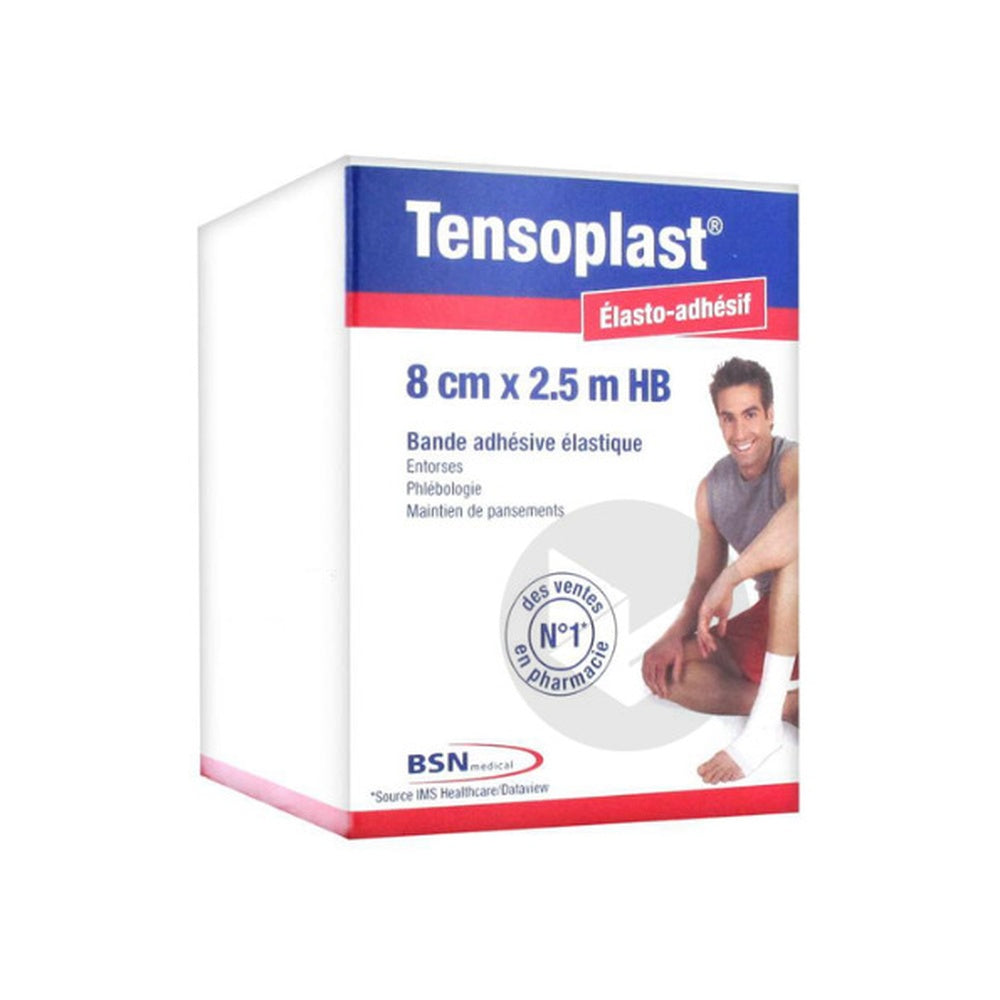Tensoplast Bande Adhésive Élastique 8cm x 2,5m