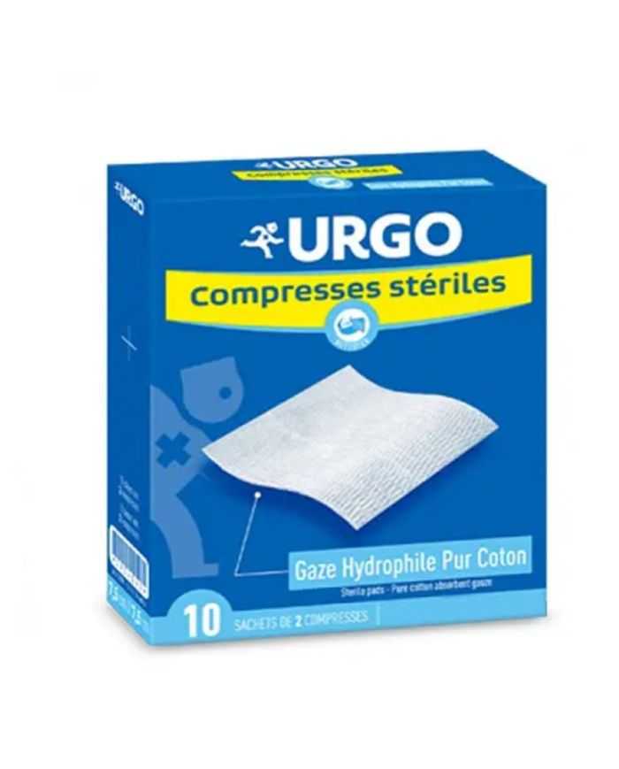 Boîte Urgo de 10 sachets de compresses de gaze stériles 40 × 40 cm