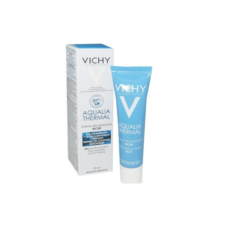 Vichy Aqualia Thermal Crème Réhydratante Riche 30 ml pour peaux sèches et sensibles