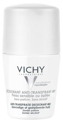 Vichy Déodorant Anti-Transpirant 48H Peaux Sensibles ou Épilées 50 ml