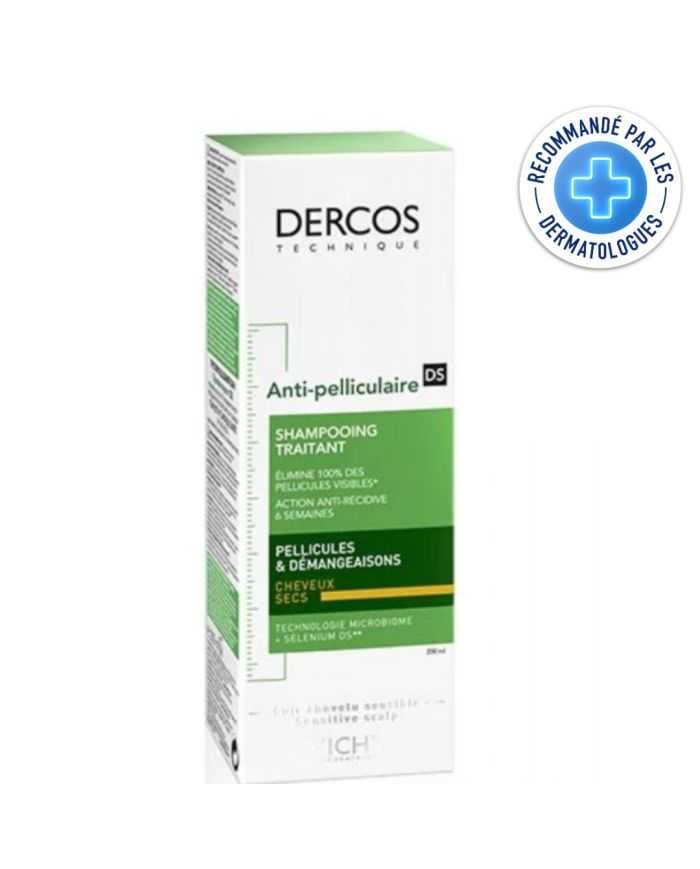 Vichy Dercos Shampoing Anti-Pelliculaire DS Cheveux Secs 200ml